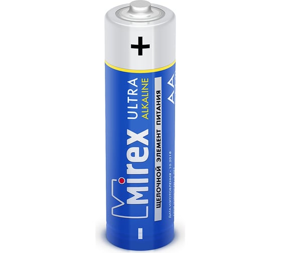 Батарея Mirex щелочная LR6 / AA 1,5V 4 шт ecopack, 23702-LR6-E4 1