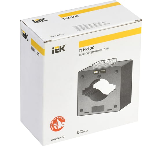 Трансформатор тока IEK ТТИ-100 2500, 5А, 15ВА, класс 0,5S ITT60-3-15-2500
