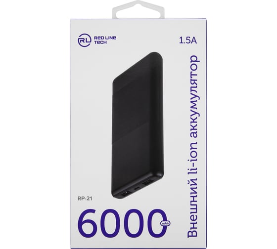Внешний АКБ Red Line RP-21 6000 mAh, черный УТ000020473