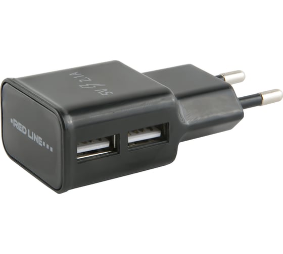 СЗУ Red Line 2 USB модель NT-2A, 2.1A + кабель MicroUSB, черный УТ000013638