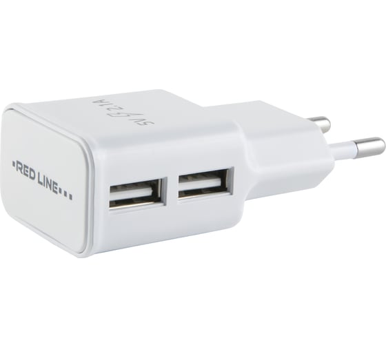 СЗУ Red Line 2 USB модель NT-2A, 2.1A + кабель Type-C, белый УТ000013636