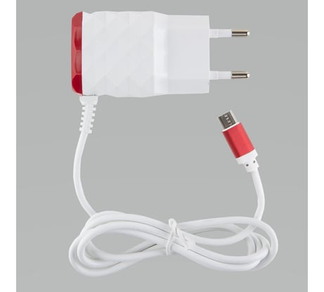 СЗУ Red Line 2 USB+MicroUSB модель NC-2.1ACB, 2.1A, красный УТ000023168