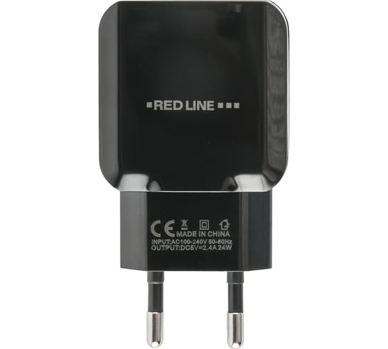 СЗУ Red Line 2 USB модель NC-2.4A, 2.4A, черный УТ000013933