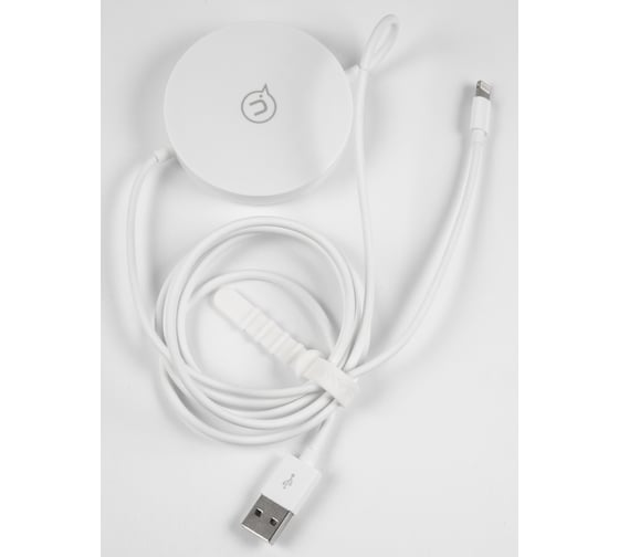 Беспроводная зарядка USAMS US-CC096 с кабелем USB - Lightning, 2A, белый CC96WH02 УТ000019964 1