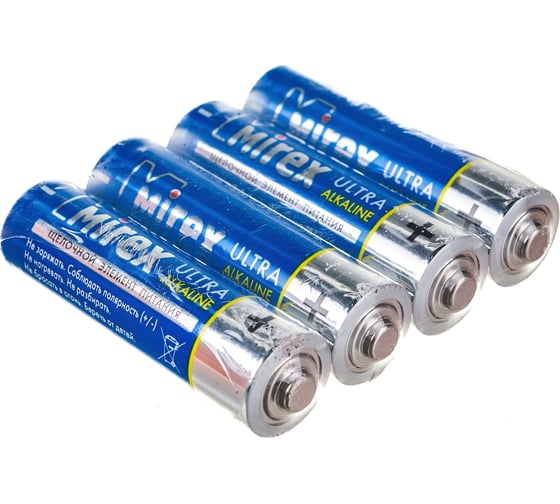 Батарея Mirex, щелочная LR6 / AA 1,5V 4 шт shrink 23702-LR6-S4