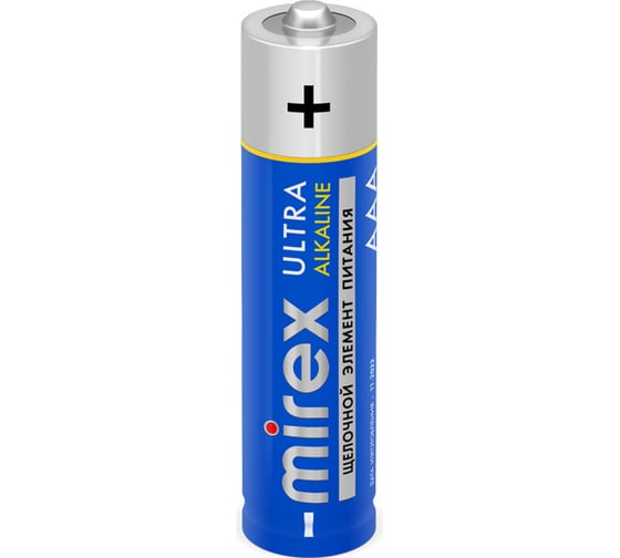 Батарея Mirex, щелочная LR03 / AAA 1,5V 4 шт ecopack 23702-LR03-E4 1