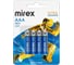 Батарея Mirex, щелочная LR03 / AAA 1,5V 4 шт ecopack 23702-LR03-E4 3