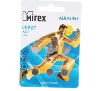 Батарея Mirex, щелочная AG7 / LR927 1,5V 6 шт ecopack 23702-LR927-E6