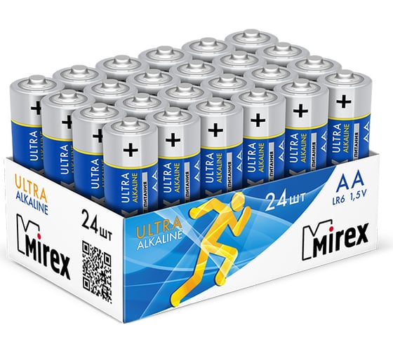 Батарея Mirex, щелочная LR6 / AA 1,5V 24 шт showbox 23702-LR6-B24 1