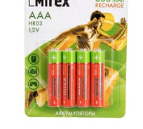 Аккумулятор Mirex, Ni-MH HR03 / AAA 800mAh 1,2V 4 шт ecopack 23702-HR03-08-E4