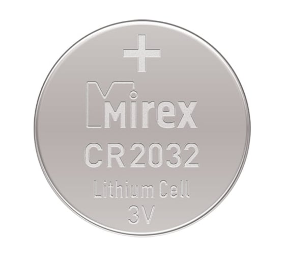 Батарея Mirex, литиевая CR2032 3V 2 шт ecopack 23702-CR2032-E2