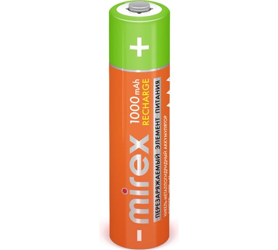 Аккумулятор Mirex, Ni-MH HR03 / AAA 1000mAh 1,2V 4 шт ecopack 23702-HR03-10-E4