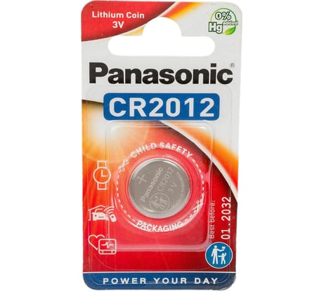 Батарейка Panasonic Power Cells CR2012 B1 7518