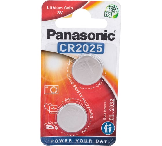 Батарейка Panasonic Power Cells CR2025 B2 УТ-00000237