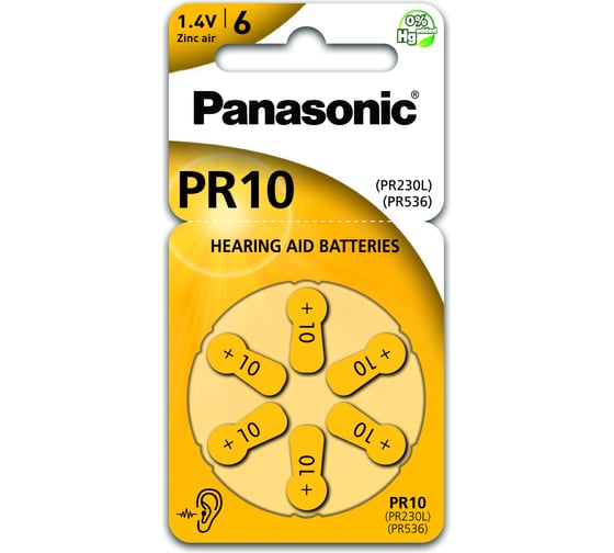 Батарейка Panasonic PR - 230 H 5899 1