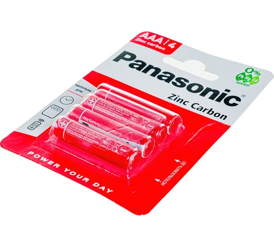 Батарейка Panasonic R03 Zinc Carbon BL4 182