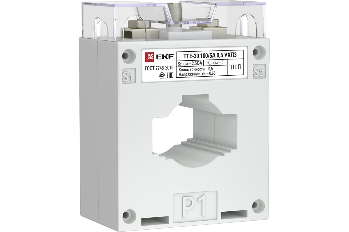 Трансформатор тока EKF ТТЕ-30-100 5А mini класс точности 0,5 PROxima  tte-30M-100