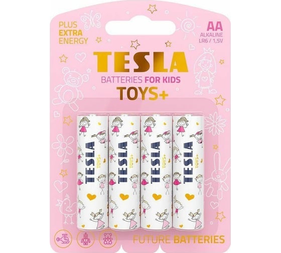 Батарейки Tesla AA TOYS+ GIRL 4 шт. 8594183397764 1