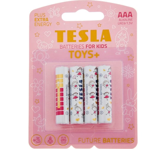 Батарейки Tesla AAA TOYS+ GIRL 4 шт. 8594183397825