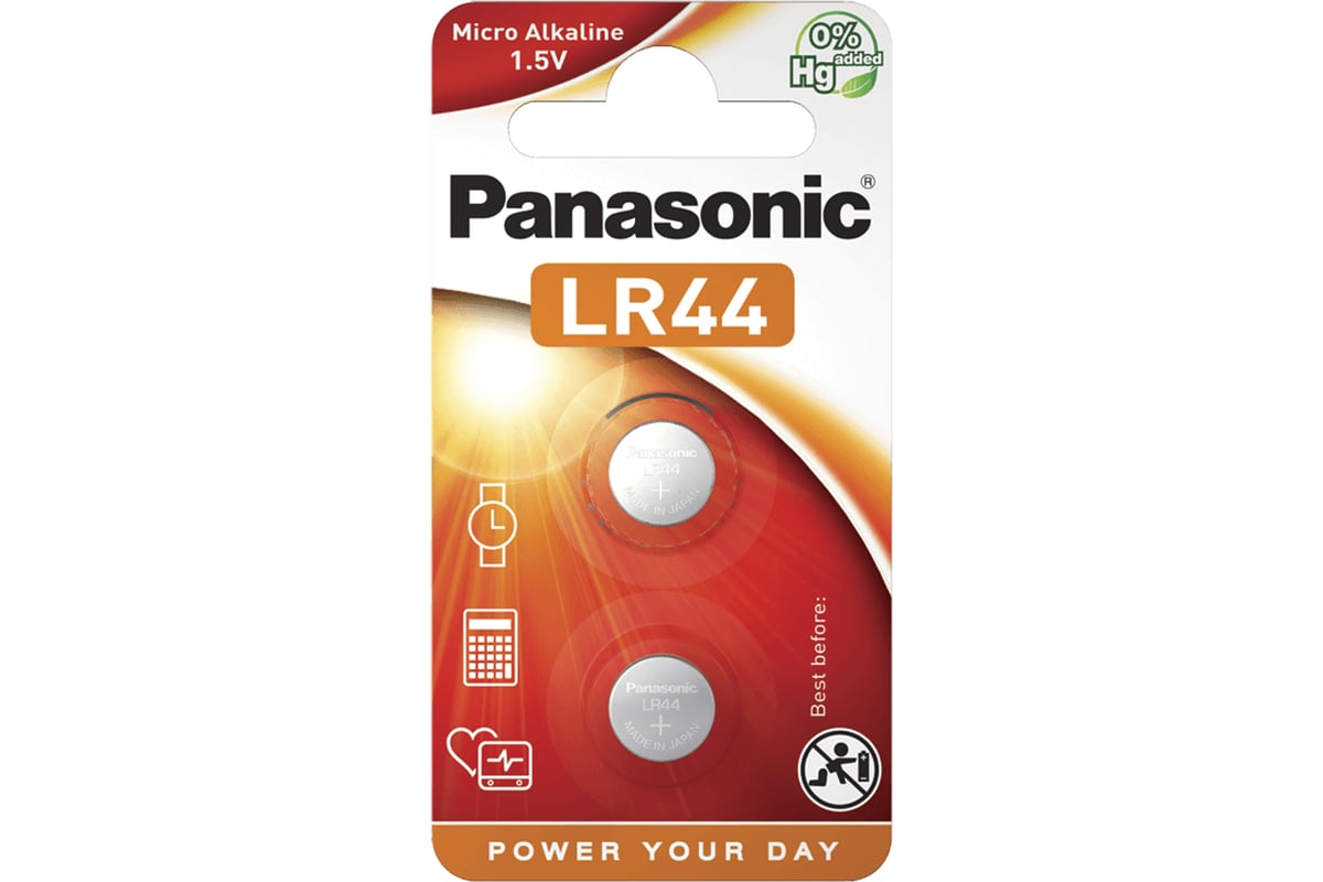 Батарейка Panasonic LR-44EL/2B УТ-00000421 - выгодная цена, отзывы,  характеристики, фото - купить в Москве и РФ