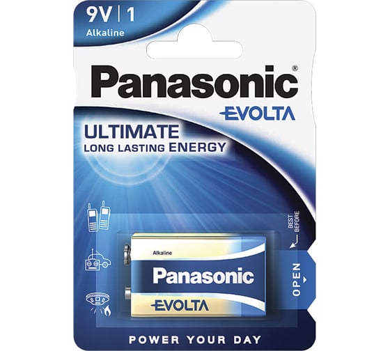 Батарейка Panasonic 6LR61 EVOLTA BL1 УТ-00000275