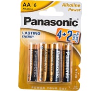 Элементы питания Panasonic LR6 Alkaline Power BL6 4+2 6202 17478714