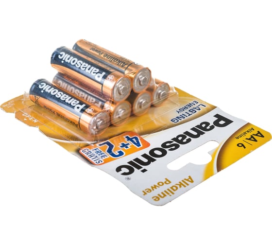 Элементы питания Panasonic LR6 Alkaline Power BL6 4+2 6202