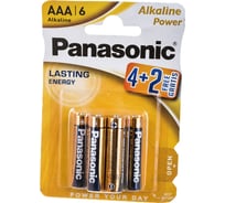 Элементы питания Panasonic LR03 Alkaline Power BL6 4+2 6204