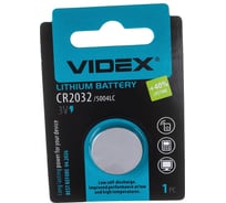 Элементы питания Videx Lithium CR2032 BL-1 VID-CR2032-1BL