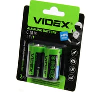 Алкалиновый элемент питания VIDEX 2 блистер карт VID-LR14-2BC