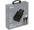 Сетевое зарядное устройство TFN 2 USB RAPID 2.4A + кабель microUSB, черное TFN-WCRPD12W2U01 2