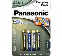 Элементы питания Panasonic LR03 Everyday Power BL6 4+2 7624