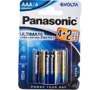 Элементы питания Panasonic LR03 EVOLTA BL6 4+2 6172