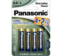 Элементы питания Panasonic LR6 Everyday Power BL6 4+2 7625