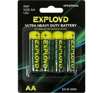 Солевая батарейка 4 шт. Exployd AA R06 EX-B-1099