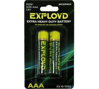 Солевая батарейка 2 шт. Exployd AAA R03 EX-B-1092