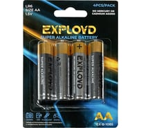 Щелочная батарейка 4 шт. Exployd AA LR06 EX-B-1085