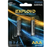 Щелочная батарейка Exployd 2 шт. AAA LR03 EX-B-1072