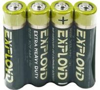 Солевая батарейка Exployd 4 шт. AAA R03 EX-B-1094