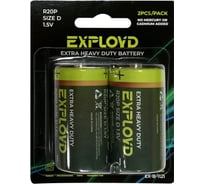 Солевая батарейка 2 шт. Exployd D R20 EX-B-1121