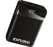 Внешний аккумулятор Exployd черный Slim LED дисплей пластик EX-PB-909
