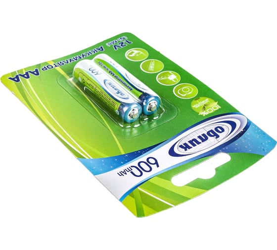 Аккумуляторы Облик Ni-Mh AAA -600 mAh Блистер-2 7056