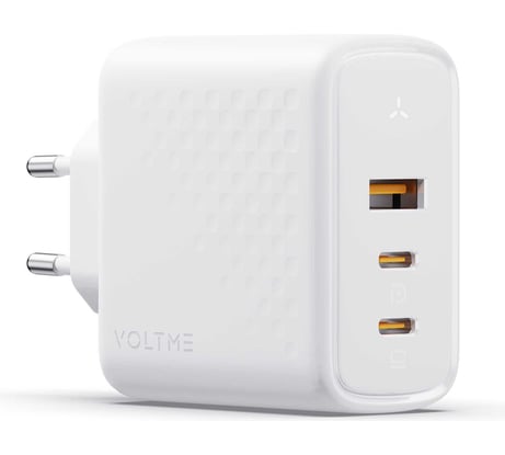 СЗУ VOLTME Revo 100CCA USB-C+USB-С+USB-A, GaN, 100W, PD3.0, QC4.0+, белый V1103