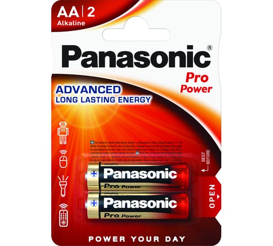 Элементы питания Panasonic LR6 PRO POWER BL2 7448