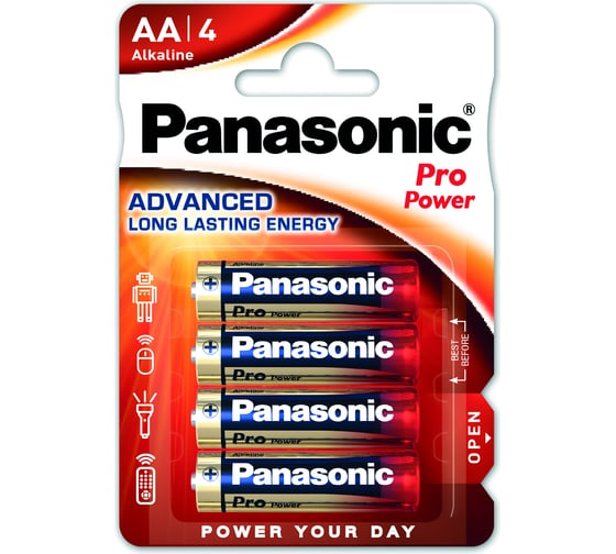 Элементы питания Panasonic LR6 PRO POWER BL4 7413 1