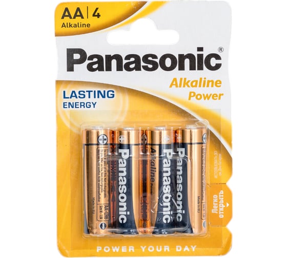 Элементы питания Panasonic LR6 Alkaline Power BL4 3008