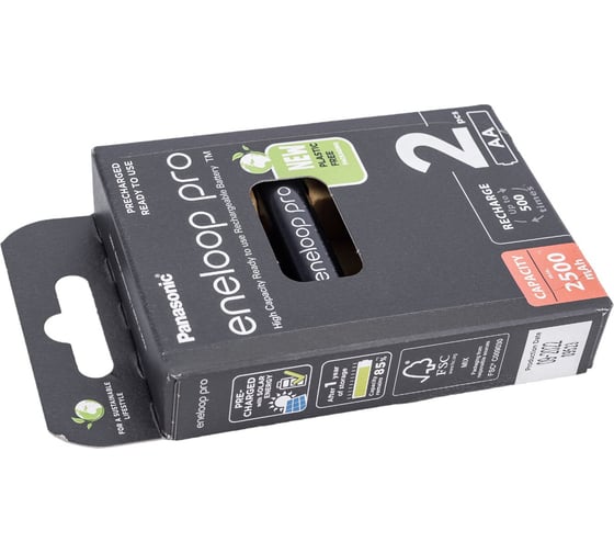 Аккумуляторы Panasonic eneloop pro BK-3HCDE/2BE 2500mAh AA R06 BL2 7705