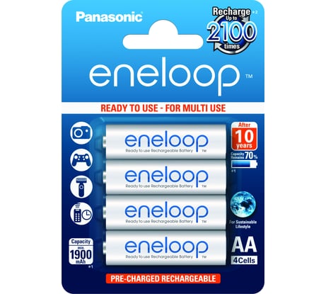 Аккумуляторы Panasonic eneloop BK-3MCCE/4BE 1900mAh AA R6 BL4 7410