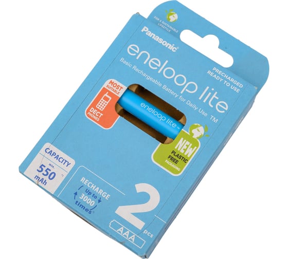 Аккумуляторы Panasonic eneloop lite BK-4LCCE/2BE 550mAh AAA R03 BL2 416