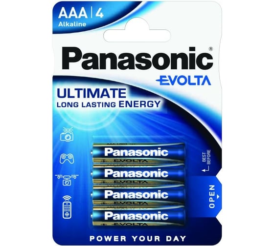 Элементы питания Panasonic LR03 EVOLTA BL4 6134 1
